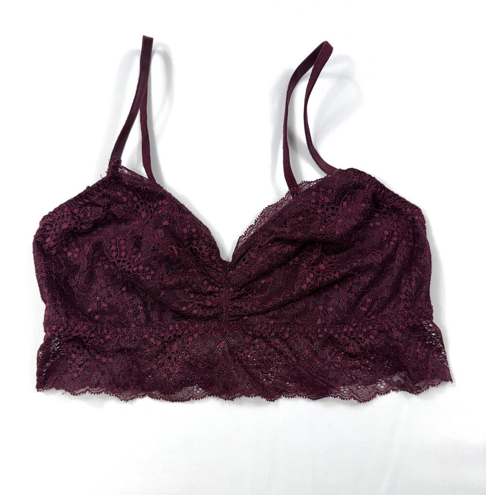 PINK Victoria's Secret Burgundy Lace Bralette S